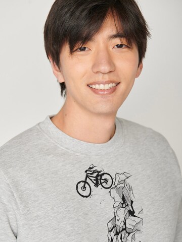 Sweat-shirt 'Bike Rock Jump' GREENBOMB en gris