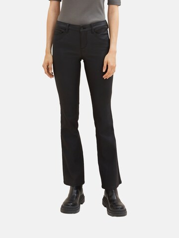 TOM TAILOR Bootcut Jeans 'Alexa' in Zwart: voorkant