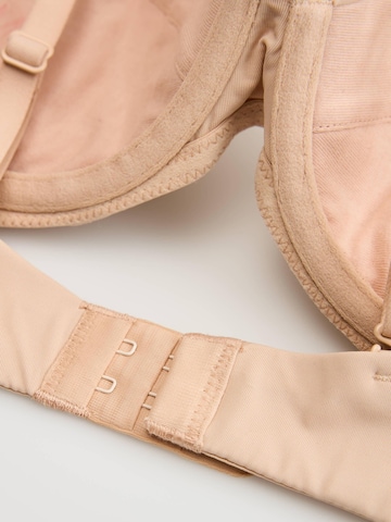 ESOTIQ - Push-up Sujetador 'Push-up-BH Kassidy, glatte T-Shirt-Cups, herausnehmbare Polster' en beige