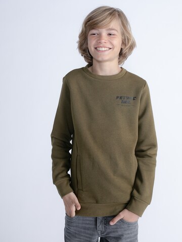 Petrol Industries Sweatshirt 'Hoffman Estates' in Green: front