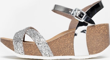 Bayton Sandal 'Venus' i silver: framsida