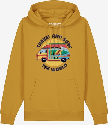 Watapparel Sweatshirt 'Travel and surf' in Yellow: front