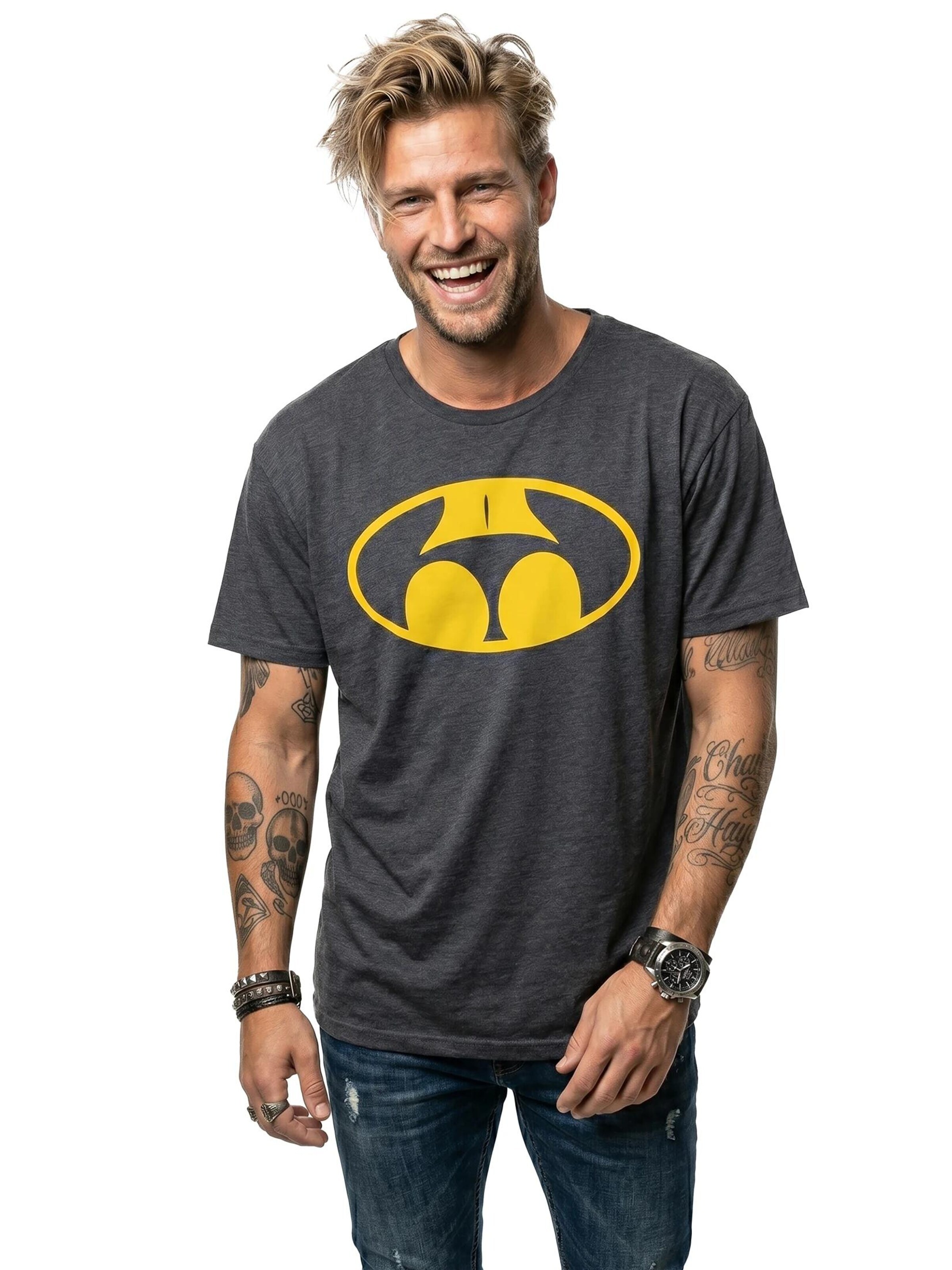 MAKAYA Shirt 'Buttman' in Grey