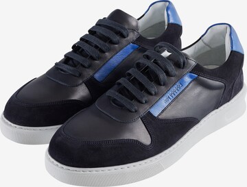 ROY ROBSON Sneaker Kalbsleder-Velourleder-Blend in Blau: predná strana