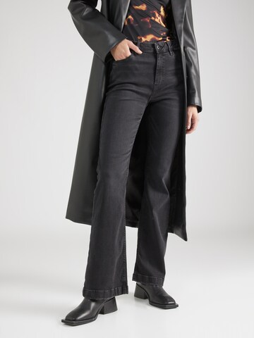 Flared Jeans di PULZ Jeans in nero: frontale