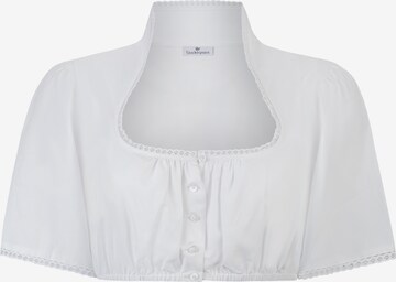 STOCKERPOINT - Blusa tradicional 'Everly' en blanco: frente