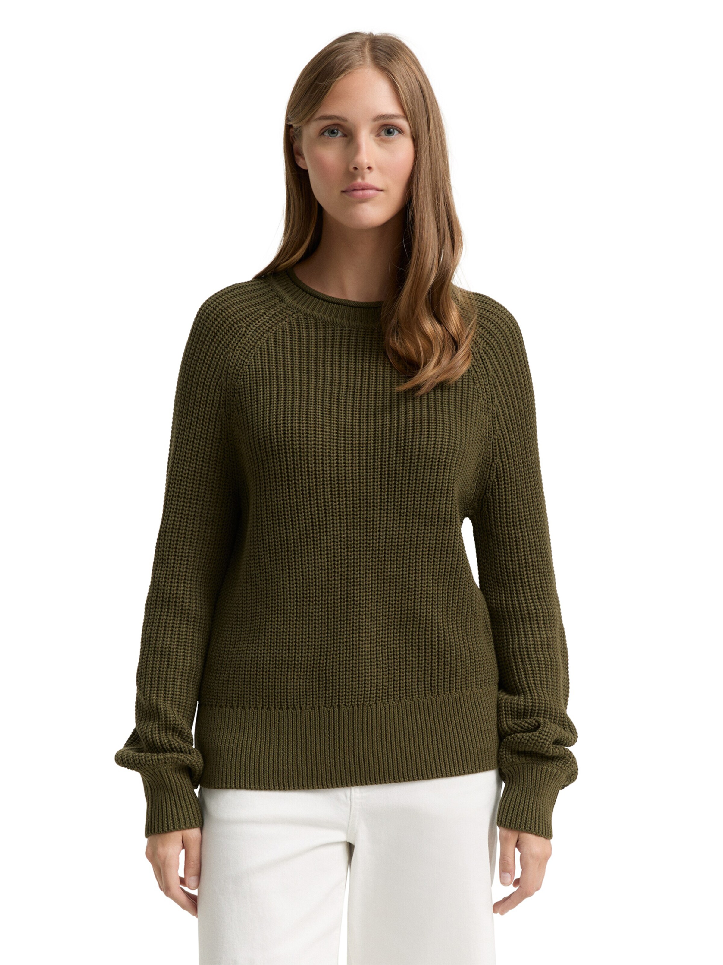 TOM TAILOR DENIM Kampsun, värv roheline: eest vaates