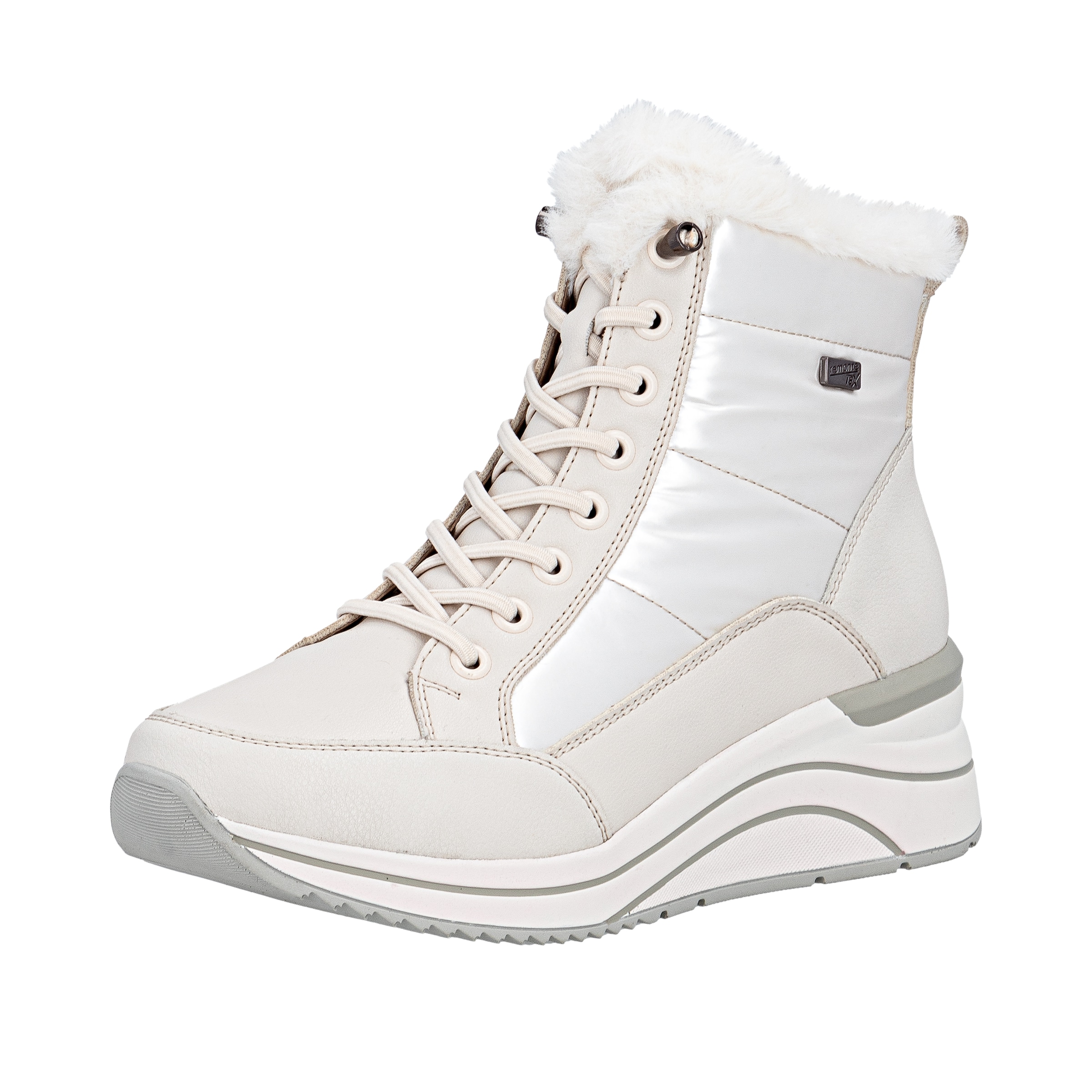 Bottes à lacets 'D0T80' REMONTE en blanc : devant