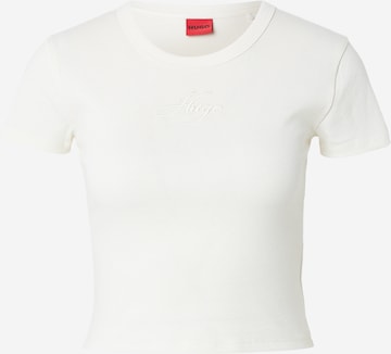 Maglietta 'Delanor' di HUGO in bianco: frontale