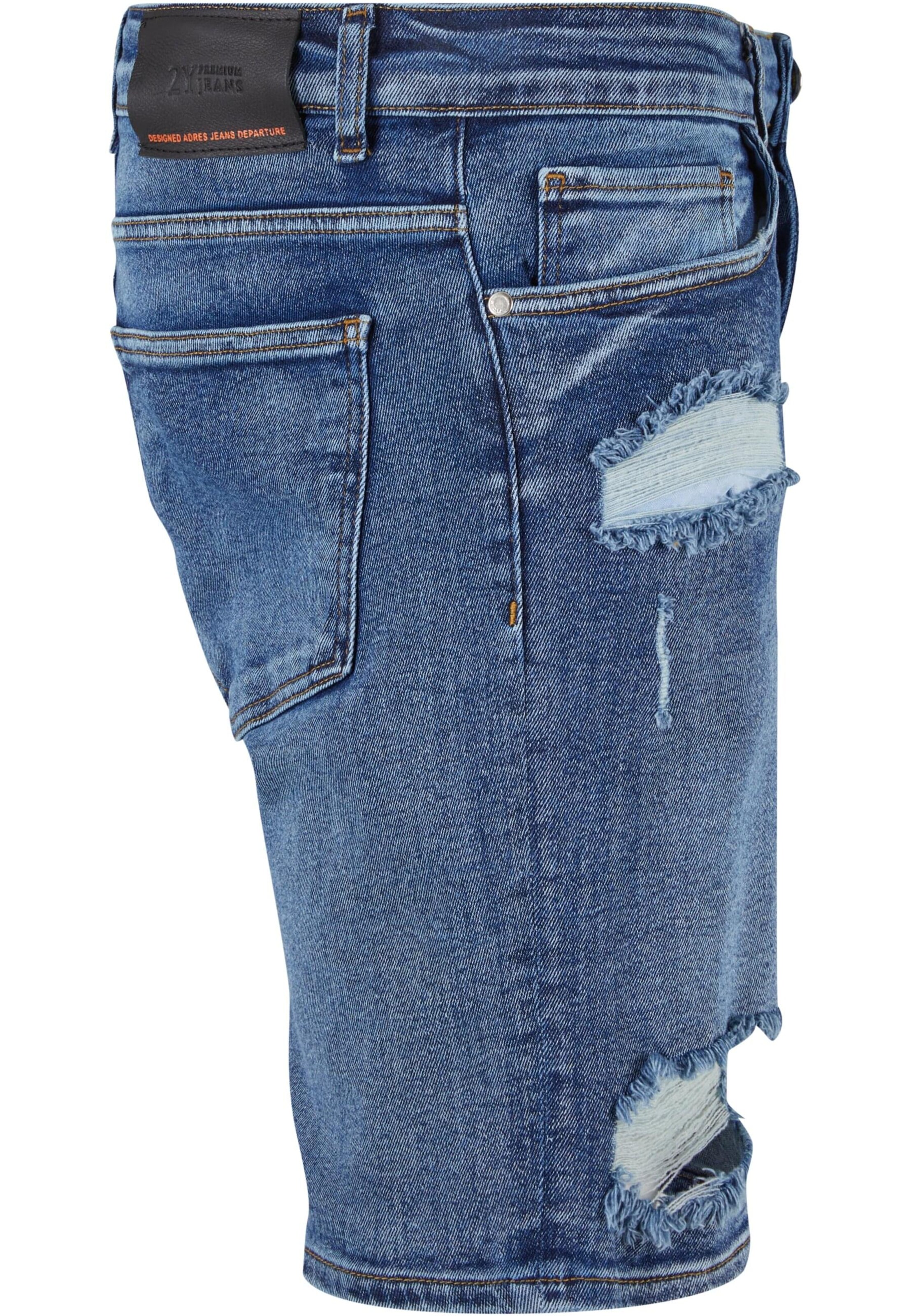 2Y Premium Regular Shorts in Blau