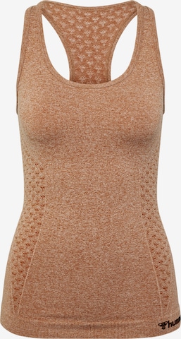 Hummel Sports Top 'CI' in Brown: front