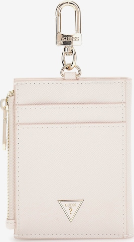 GUESS Key Ring in Pink: front