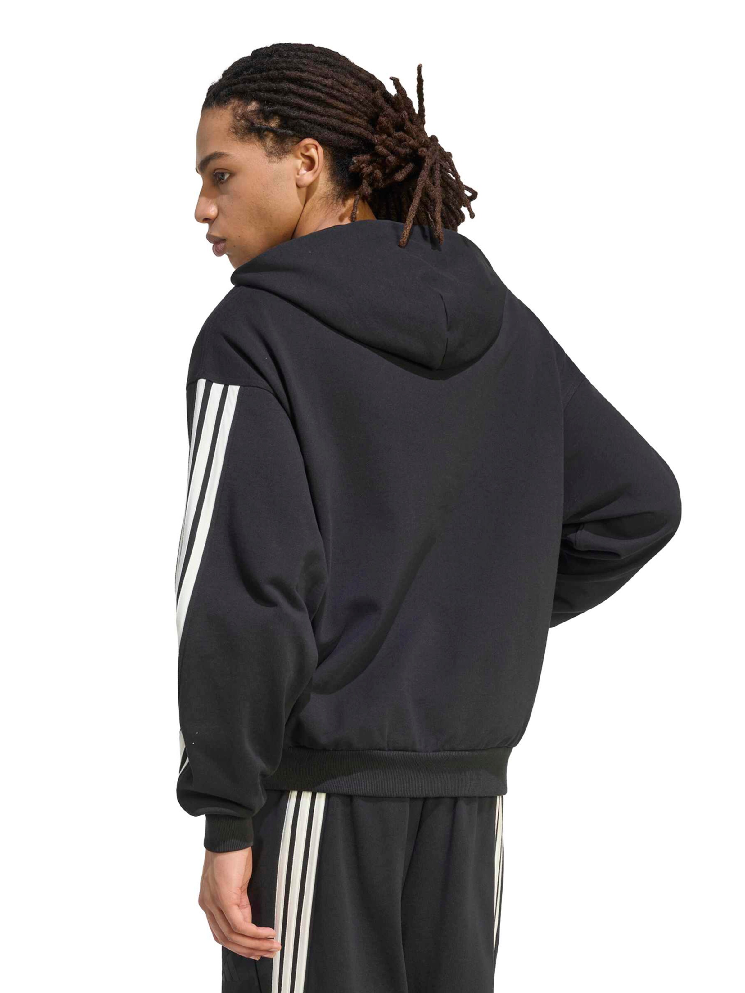 Bluză cu fermoar sport de la ADIDAS SPORTSWEAR pe negru
