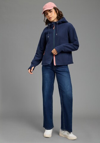 KangaROOS Fleece Jacket in Blue: front