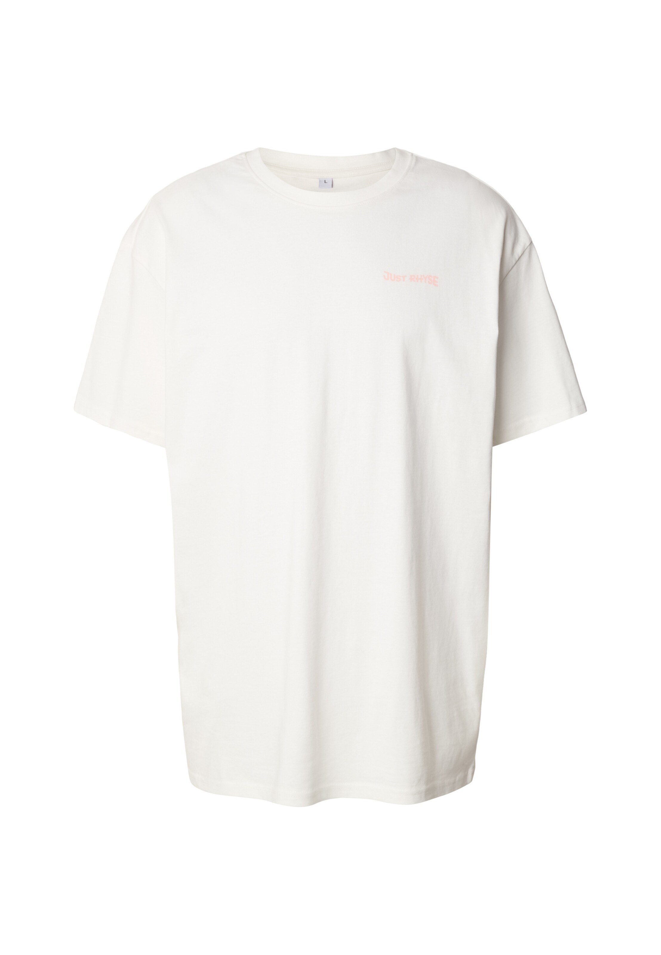Just Rhyse - Camisa 'WavyPalms' em branco: frente