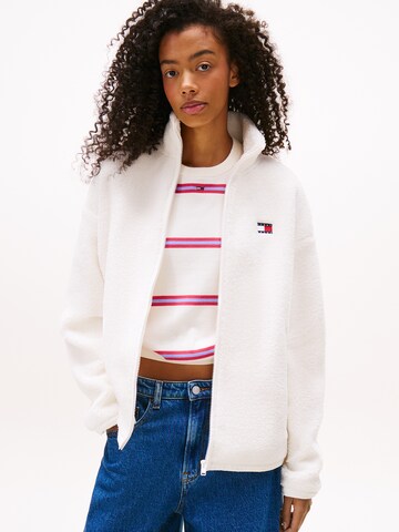 Veste en polaire Tommy Jeans en blanc : devant