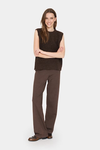SAINT TROPEZ Sweater 'Gela' in Brown