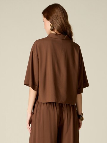oltre Blouse in Brown