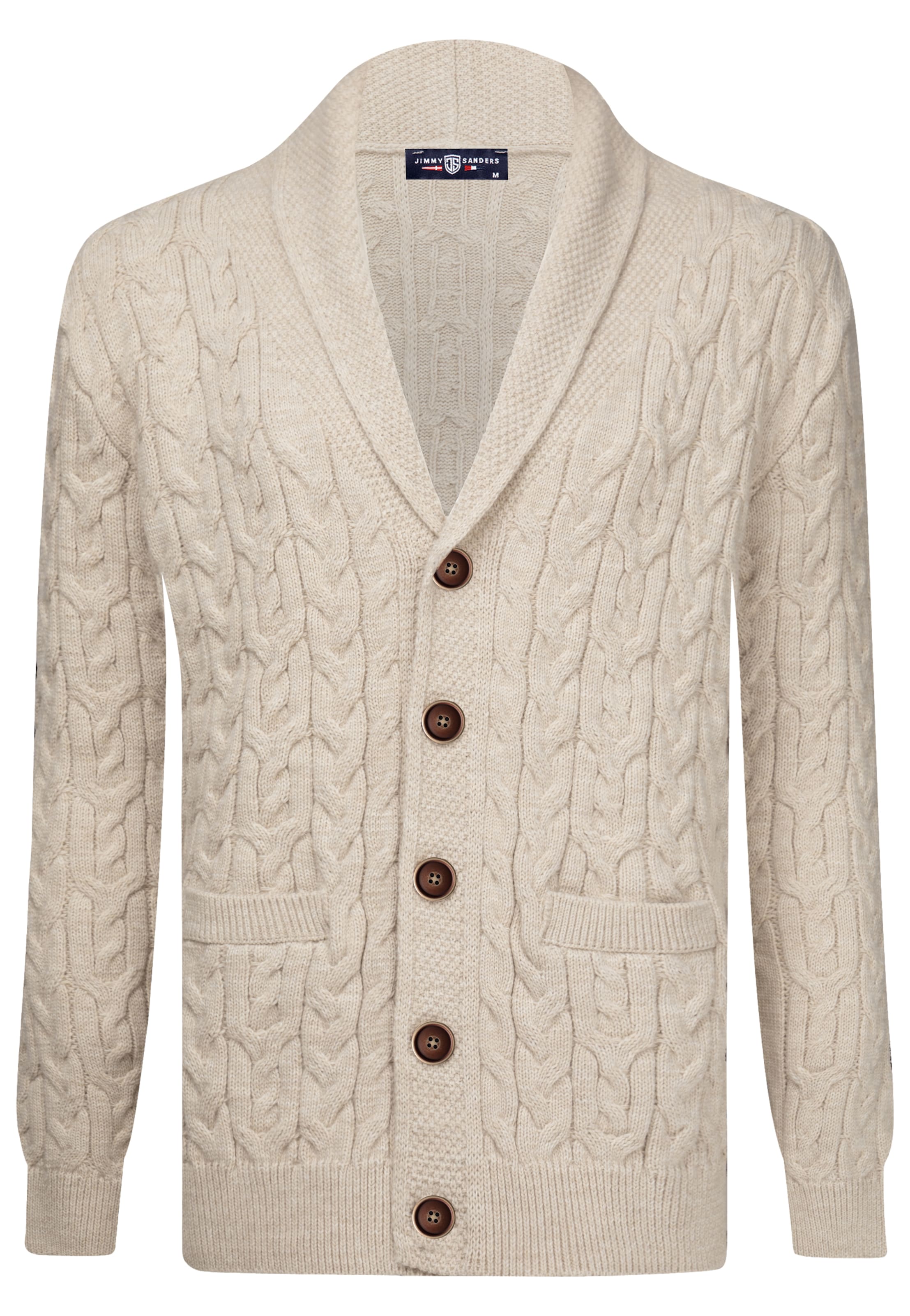 Jimmy Sanders Strickjacke in Beige: Vorderseite