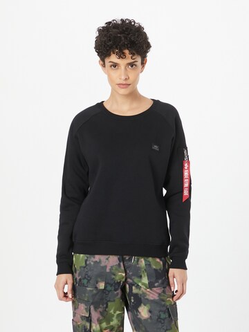 ALPHA INDUSTRIES Sweatshirt in Schwarz: Vorderseite