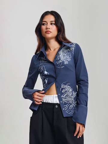 Camicia da donna di Ed Hardy in blu: frontale