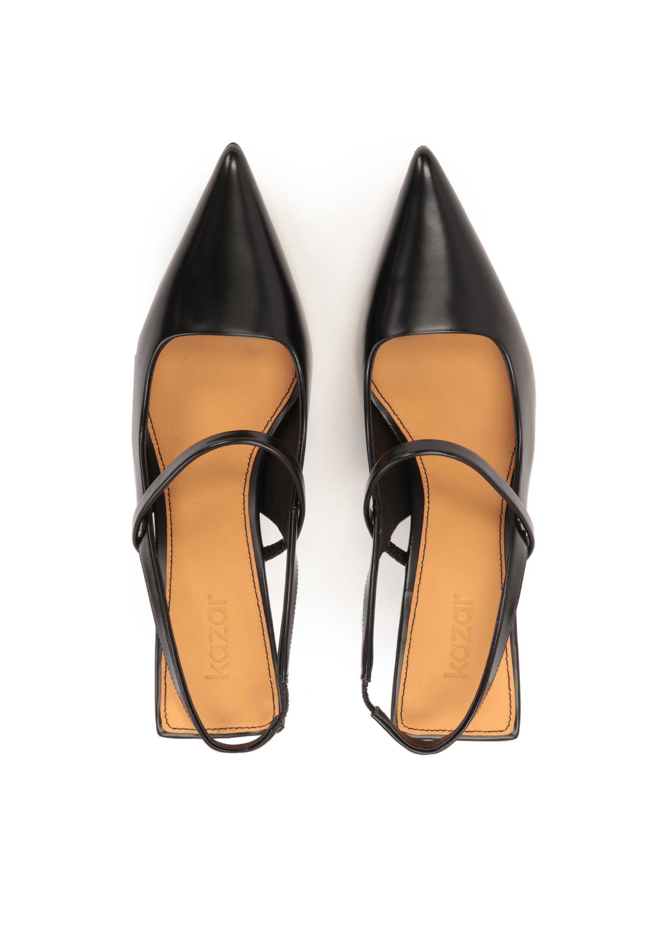 Décolleté sling di Kazar in nero