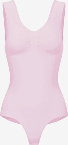 Body modelant 'Tank Bodysuit Sculpting Shapewear mit String' cfab (formerly creamy fabrics) en rose : devant