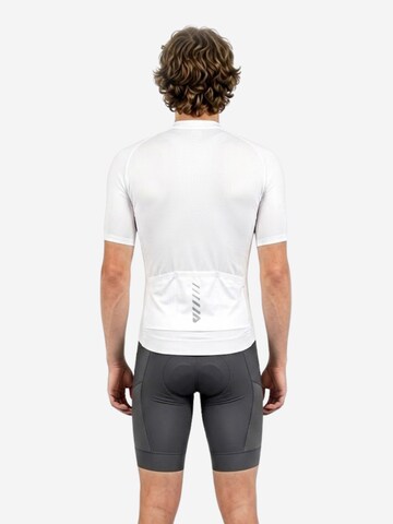 WULIBIKE - Ropa para correr 'Wulibike Radtrikot-Set 6-Taschen, Weiß/Grau' en blanco