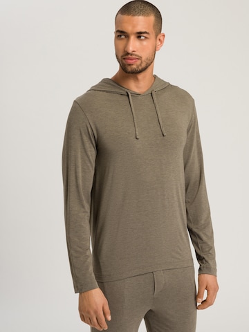 Hanro Sweatshirt ' Casuals ' in Brown: front