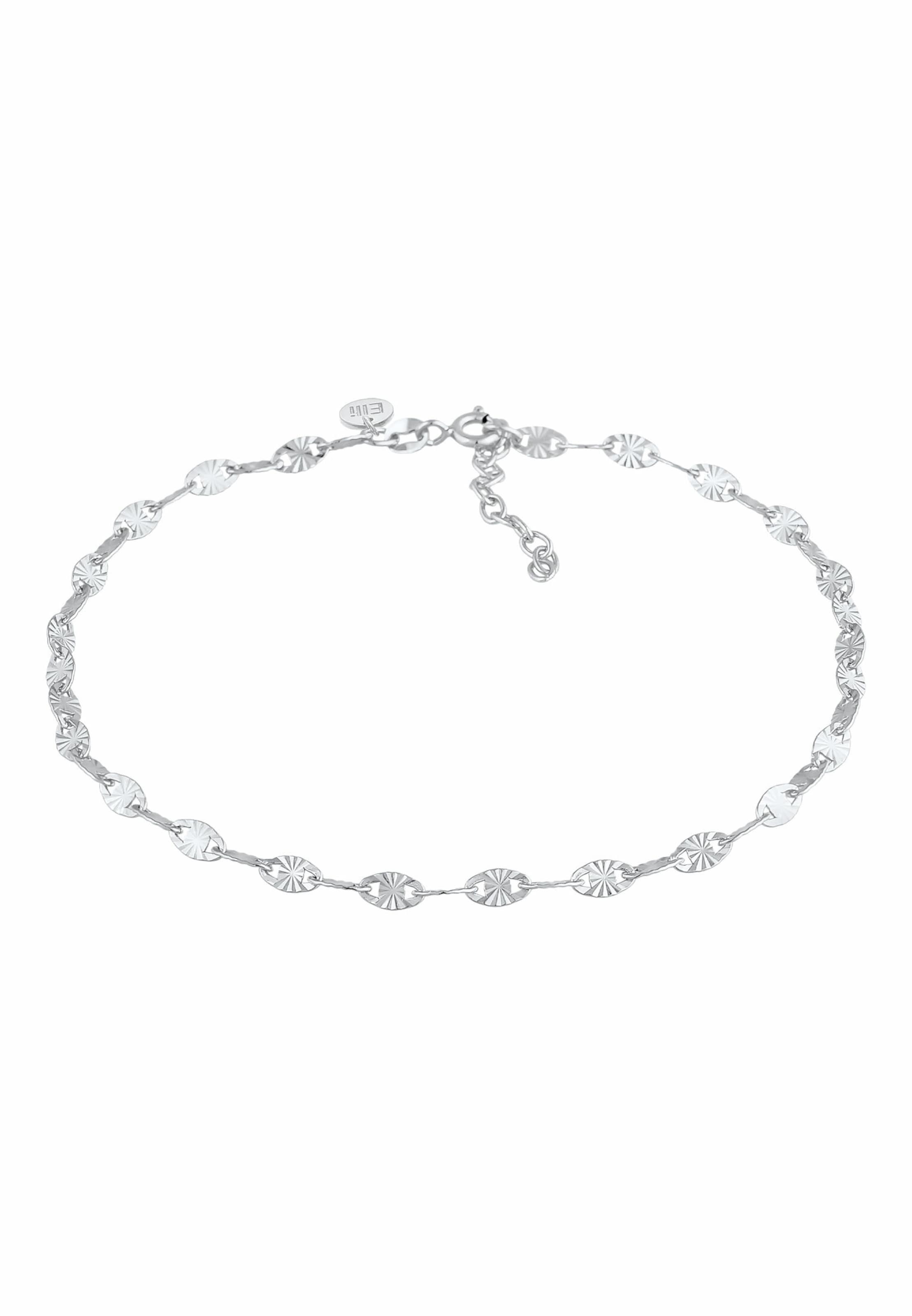 ELLI PREMIUM Foot jewelry 'Geo' in Silver: front