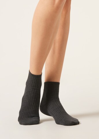 CALZEDONIA Socks in Grey: front