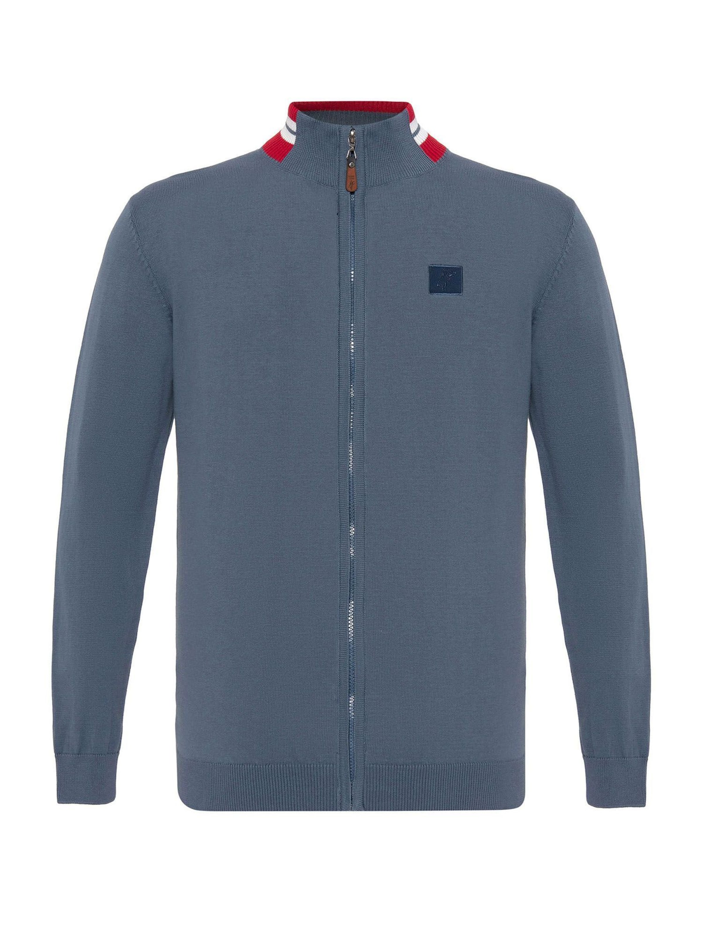 Jacey Quinn Вязаная кофта в Синий: спереди