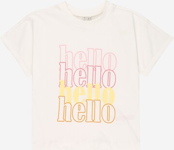 T-Shirt 'Hello' Pieces Kids en blanc : devant