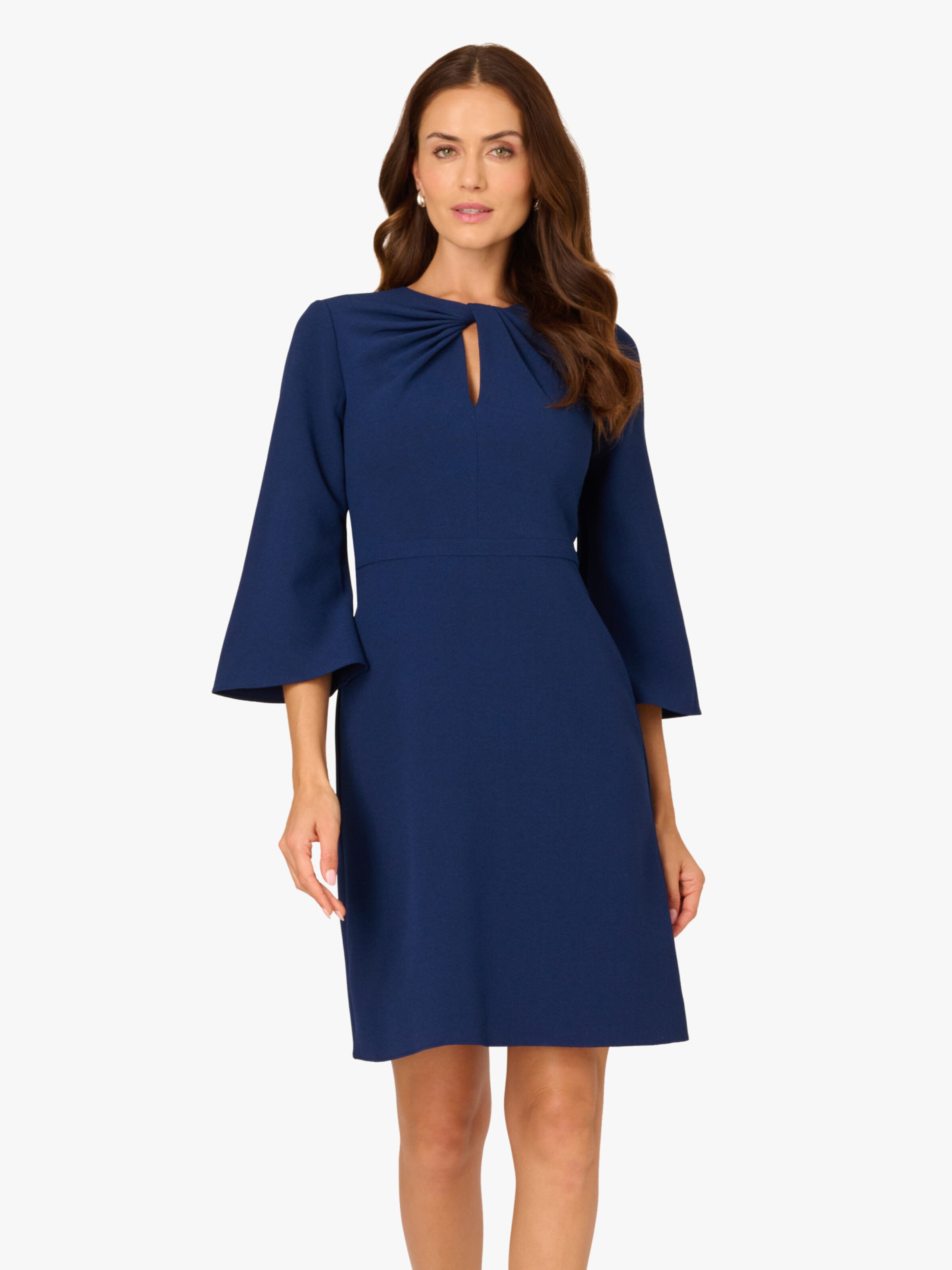 Adrianna Papell Kokerjurk in Blauw: voorkant