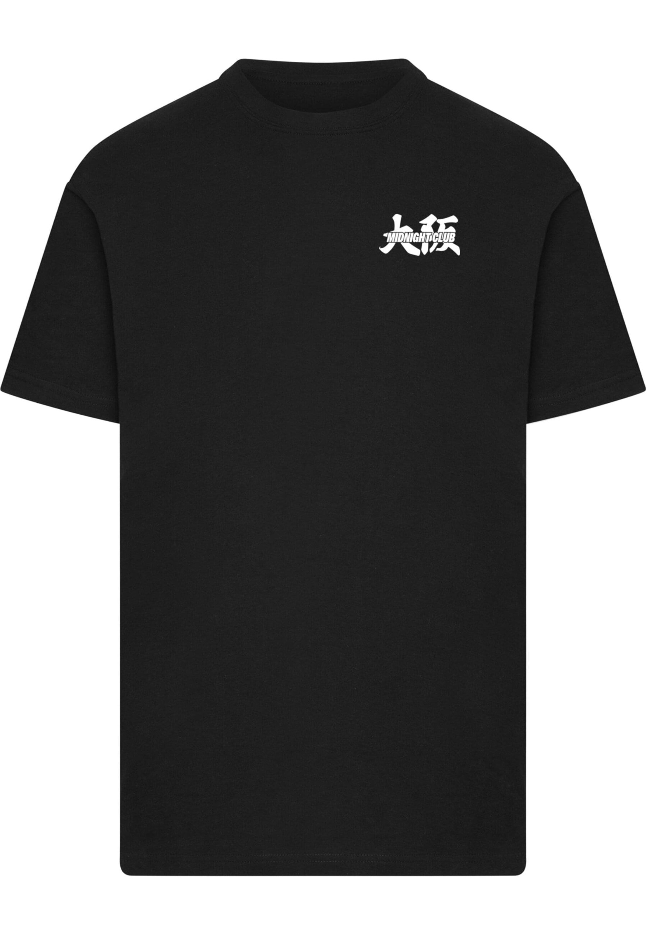 Mister Tee Shirt 'Midnight Racing Club' in Zwart: voorkant