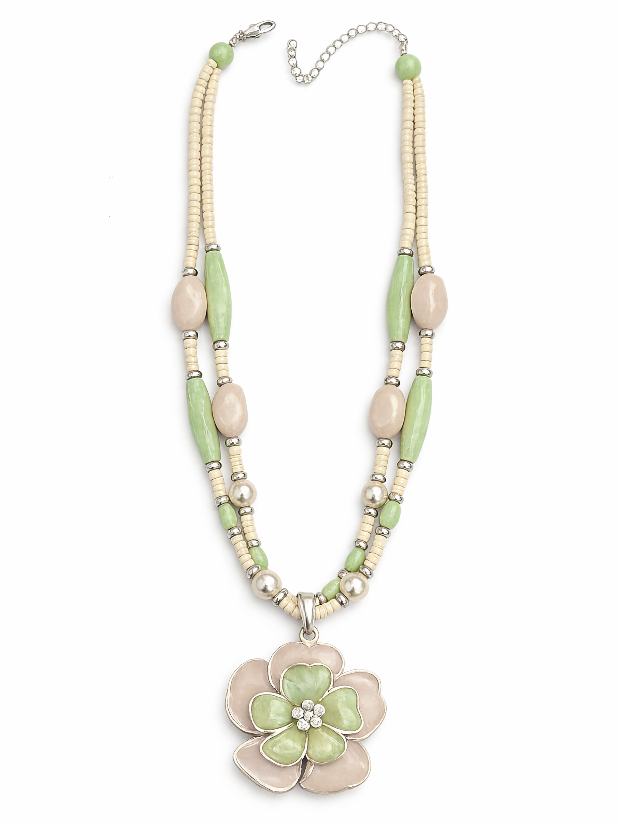 COLLEZIONE ALESSANDRO Necklace 'Flowerfull' in Mixed colors: front