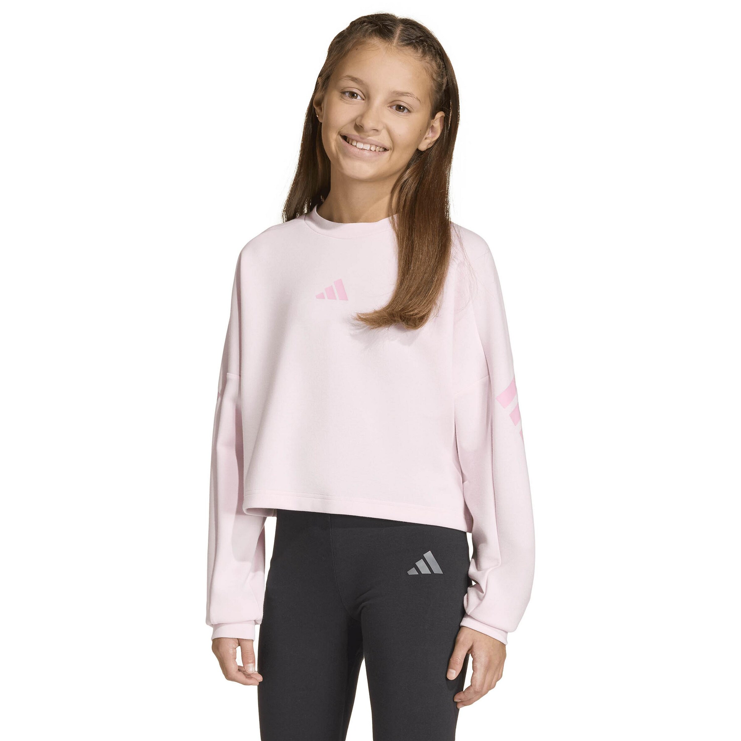 ADIDAS SPORTSWEAR Αθλητική μπλούζα φούτερ σε ροζ: μπροστά