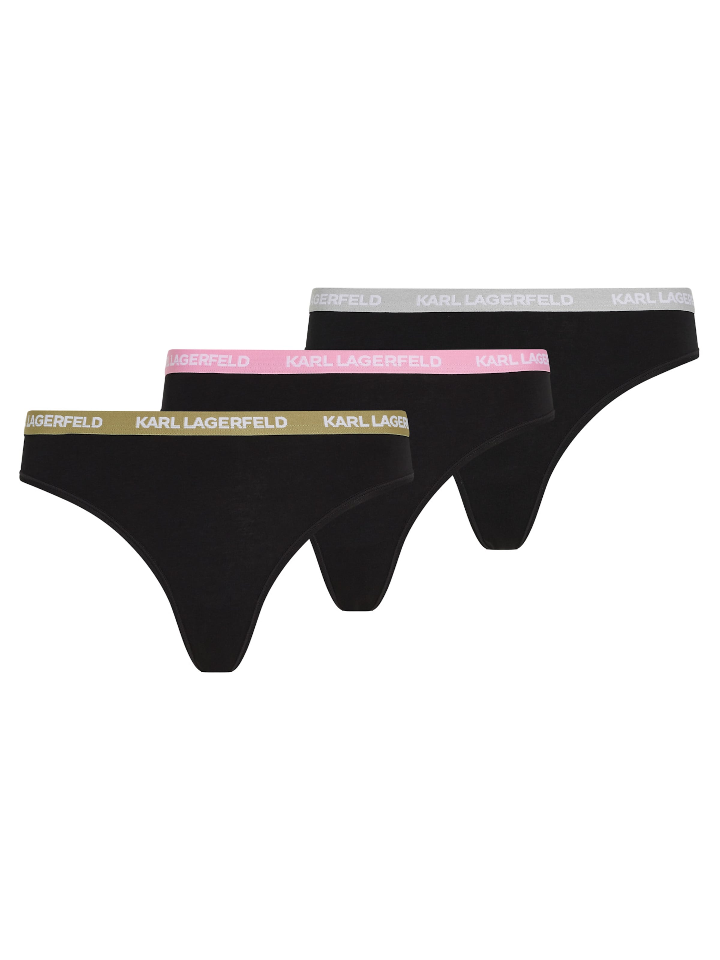 Tanga de la Karl Lagerfeld pe negru: față