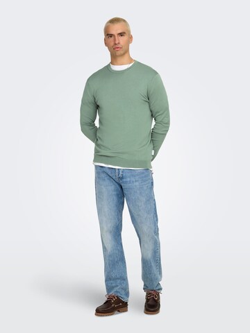 Pull-over Only & Sons en vert