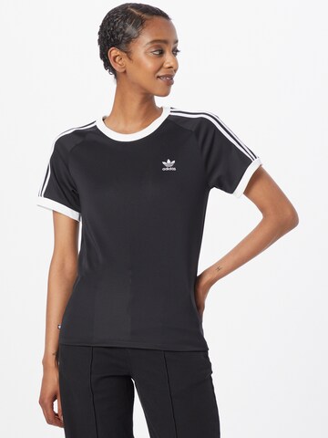 ADIDAS ORIGINALS Shirt 'Adicolor Classics  3-Stripes' in Zwart: voorkant