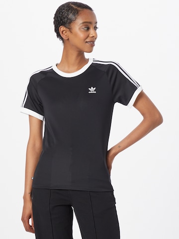 ADIDAS ORIGINALS - Camiseta 'Adicolor Classics  3-Stripes' en negro: frente