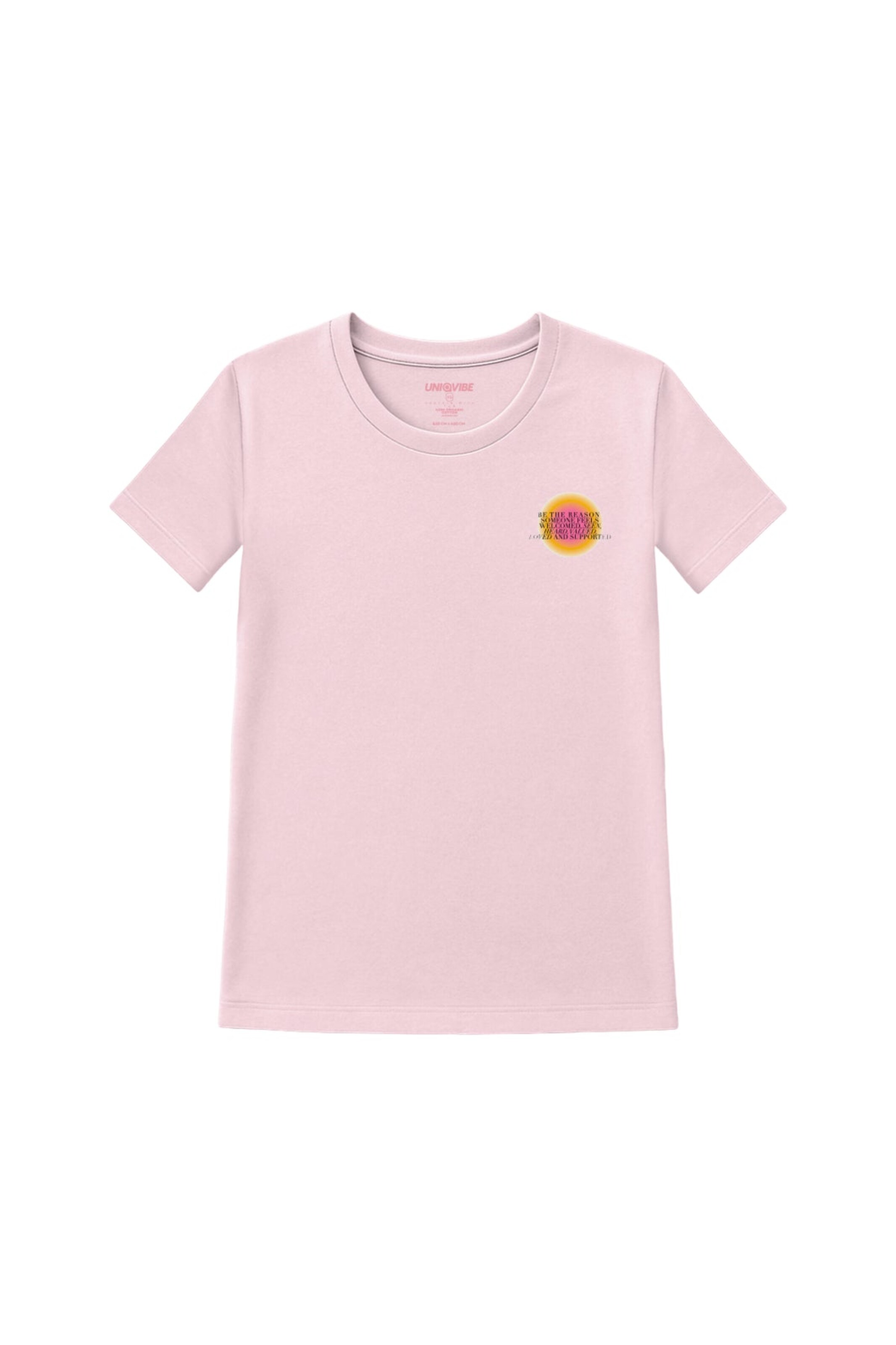 UNIQVIBE Shirt in Pink: front