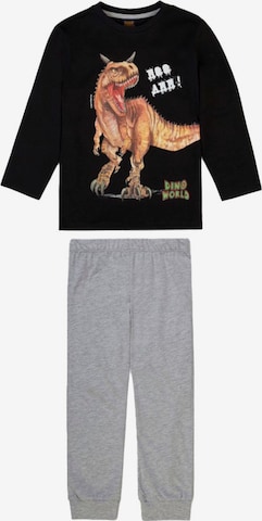 Dino World Pajamas in Black: front