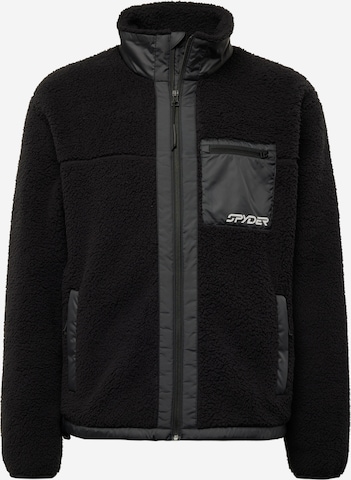 Spyder - Chaqueta polar funcional en negro: frente