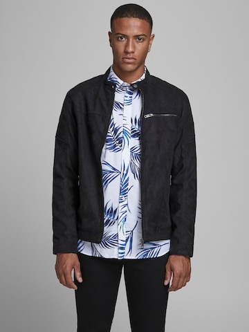 Coupe regular Veste mi-saison 'Rocky' JACK & JONES en noir : devant