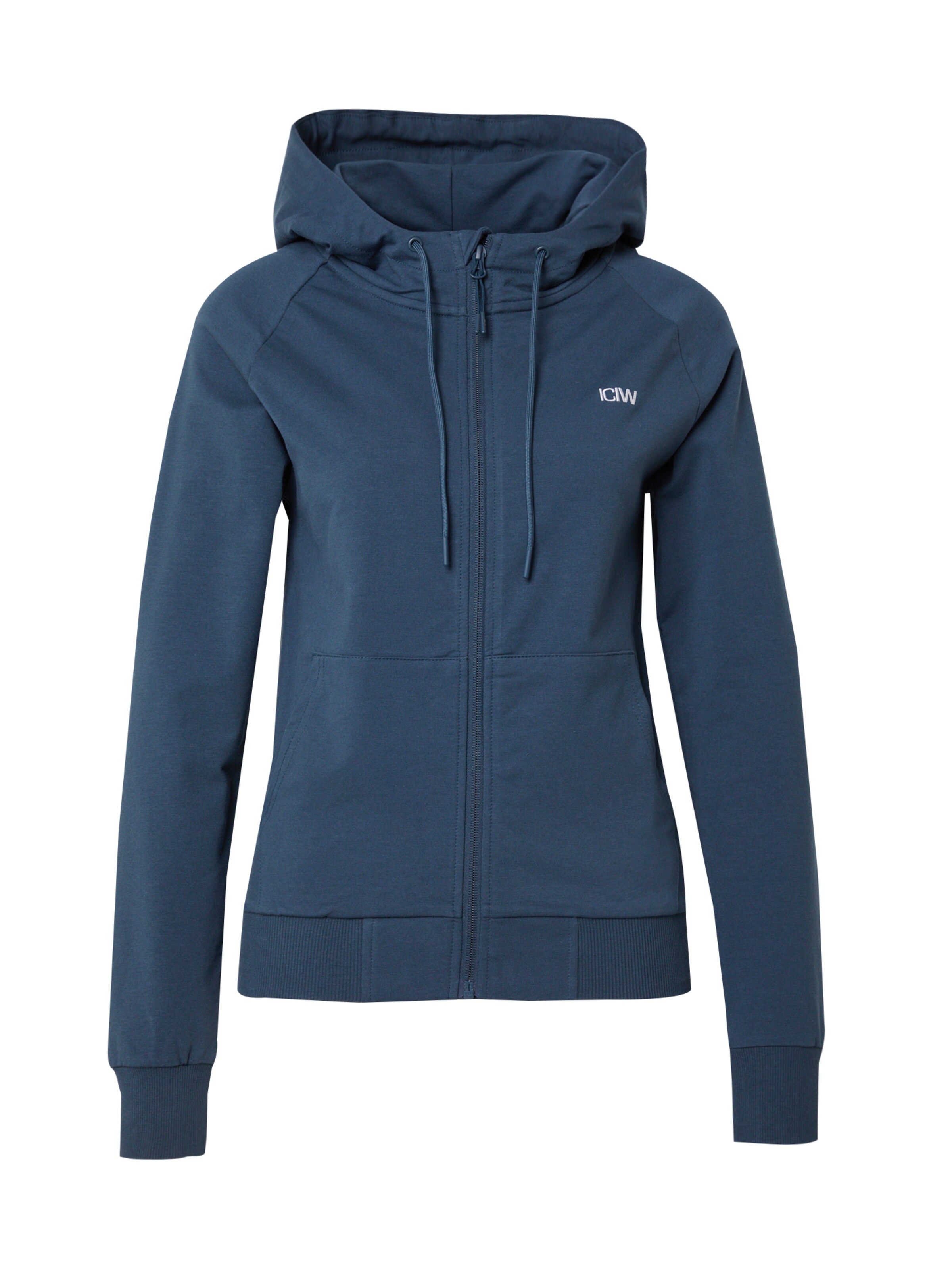 Bluză cu fermoar sport 'Activity' de la ICANIWILL pe albastru: față