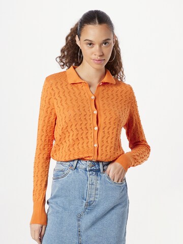Geacă tricotată de la Dorothy Perkins pe portocaliu: față