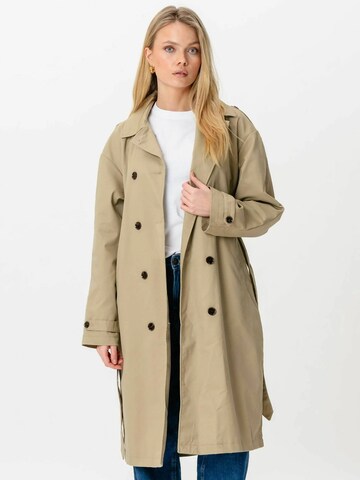 Manteau mi-saison ' Linea Trenchcoat ' TEESHOPPEN en beige : devant