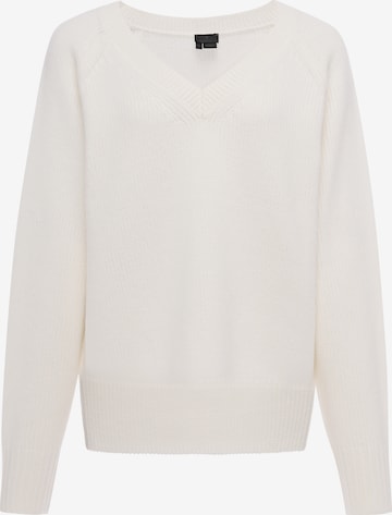 DreiMaster Klassik Sweater in White: front