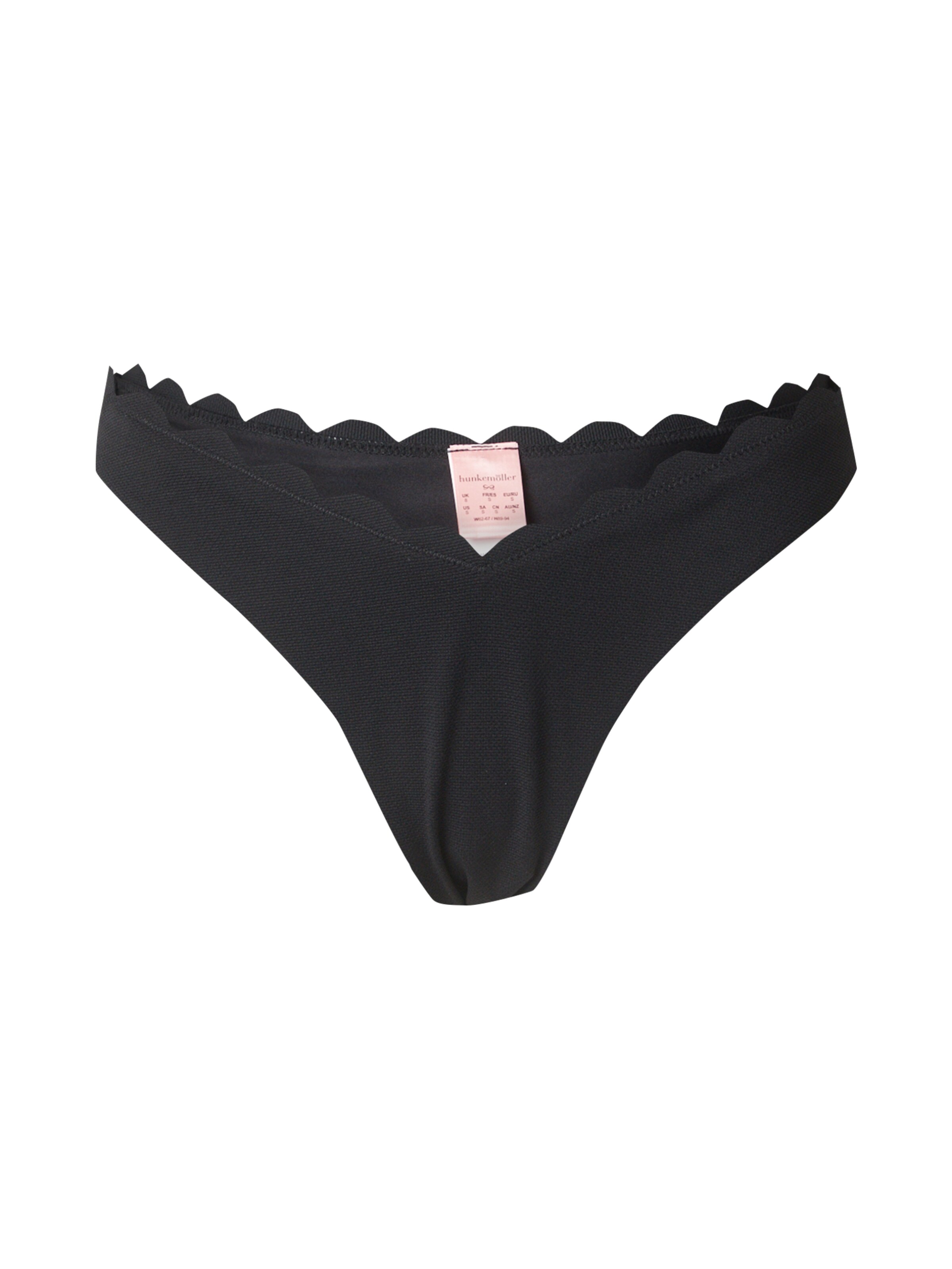 Hunkemöller Bikini bottom 'Scallop' in Black: front